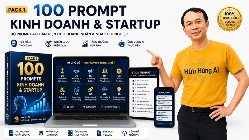 Hình minh họa PACK 1: 100 PROMPT KINH DOANH & STARTUP