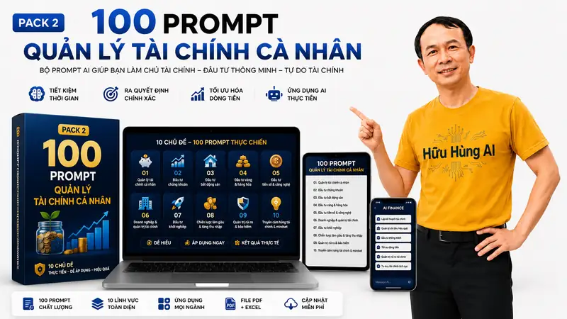 Hình minh họa PACK 2: 100 PROMPT QUẢN LÝ TÀI CHÍNH CÁ NHÂN